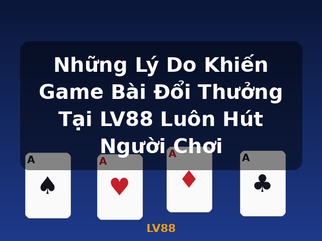 Những Lý Do Khiến Game Bài Đổi Thưởng Tại LV88 Luôn Hút Người Chơi - LV88