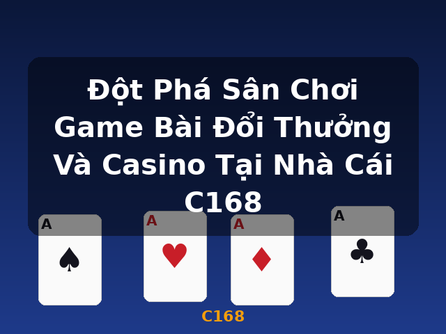 Đột Phá Sân Chơi Game Bài Đổi Thưởng Và Casino Tại Nhà Cái C168 - C168
