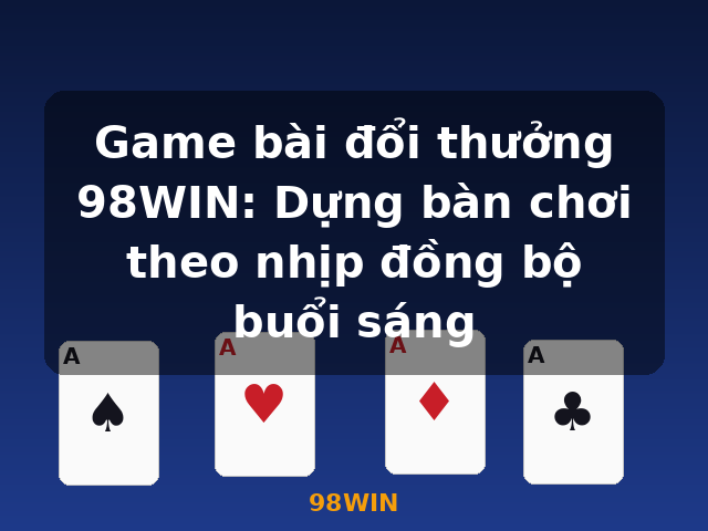 Game bài đổi thưởng 98WIN: Dựng bàn chơi theo nhịp đồng bộ buổi sáng - 98WIN Game bài đổi thưởng 98WIN: Dựng bàn chơi theo nhịp đồng bộ buổi sáng - 98WIN