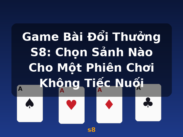 Game Bài Đổi Thưởng S8: Chọn Sảnh Nào Cho Một Phiên Chơi Không Tiếc Nuối - s8