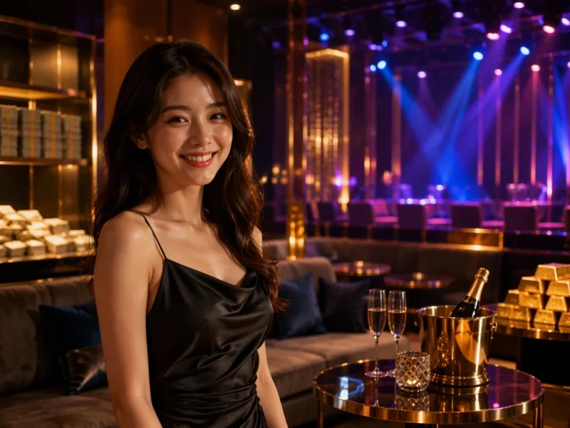 Minh họa khái niệm nền tảng giải trí trực tuyến cao cấp với biểu tượng hình học ánh sáng vàng